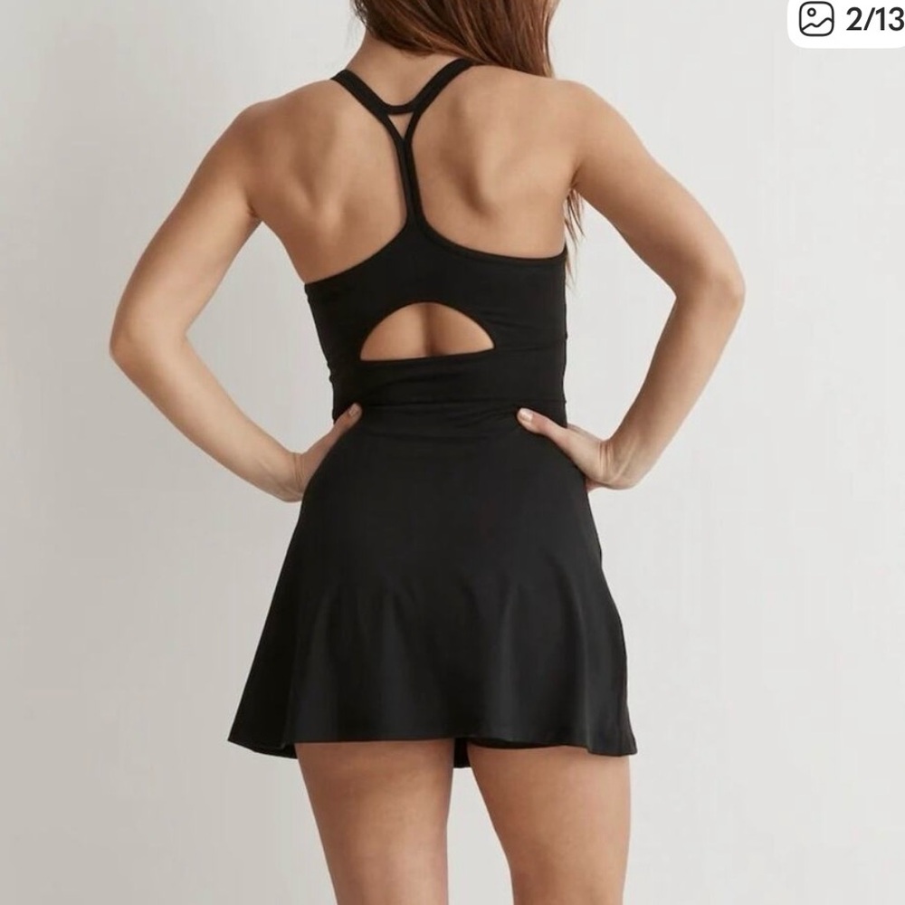 MWL by Madewell Black Flex Cutout Active Dress